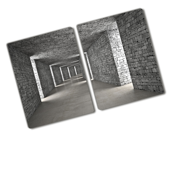 Glass chopping board Brick tunnel