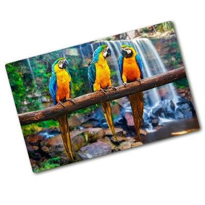 Chopping board Parrots on a branch