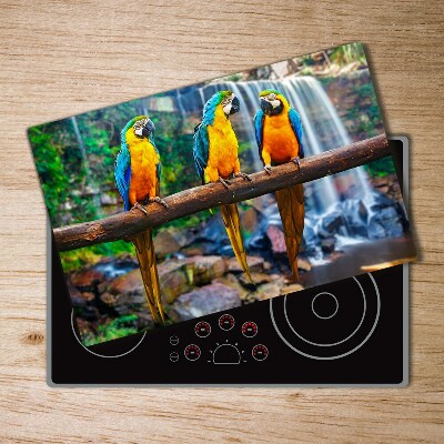 Chopping board Parrots on a branch