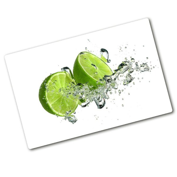 Chopping board glass Lime underwater