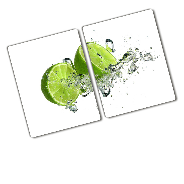 Chopping board glass Lime underwater