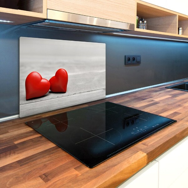 Chopping board Hearts on wood