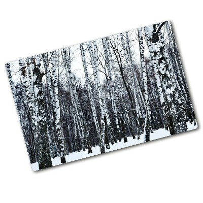 Chopping board Birches in winter