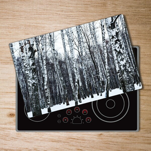 Chopping board Birches in winter