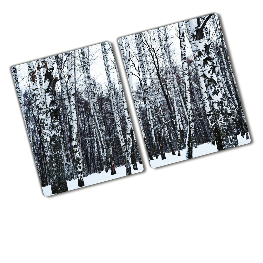 Chopping board Birches in winter