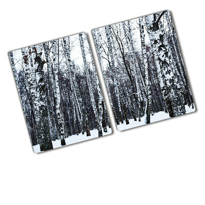 Chopping board Birches in winter