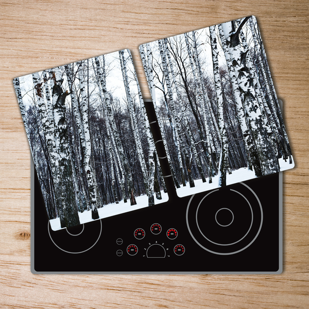 Chopping board Birches in winter