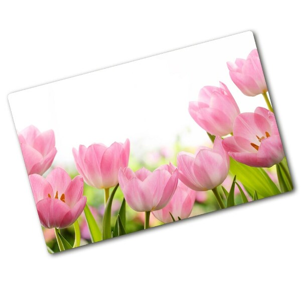 Cutting board Pink tulips