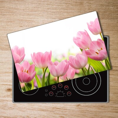 Cutting board Pink tulips