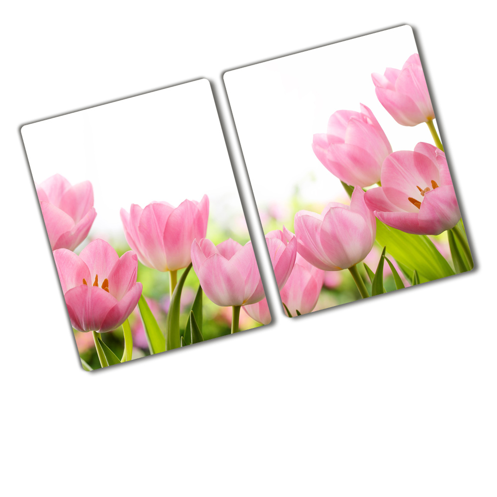 Cutting board Pink tulips