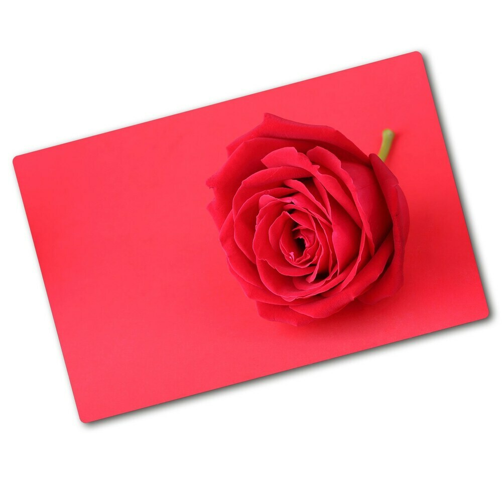 Chopping board glass Red rose