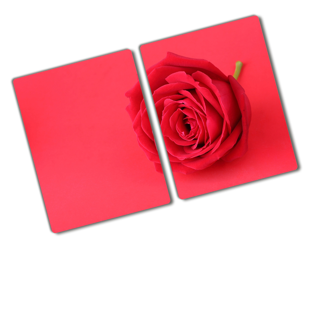 Chopping board glass Red rose