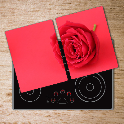 Chopping board glass Red rose