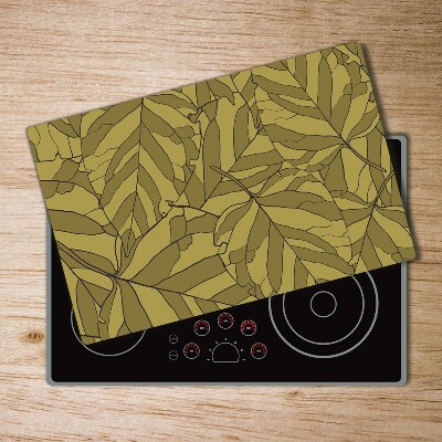 Chopping board glass Leaves