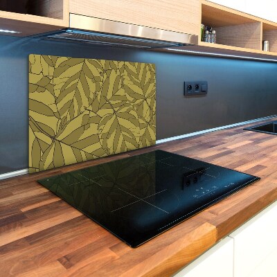 Chopping board glass Leaves