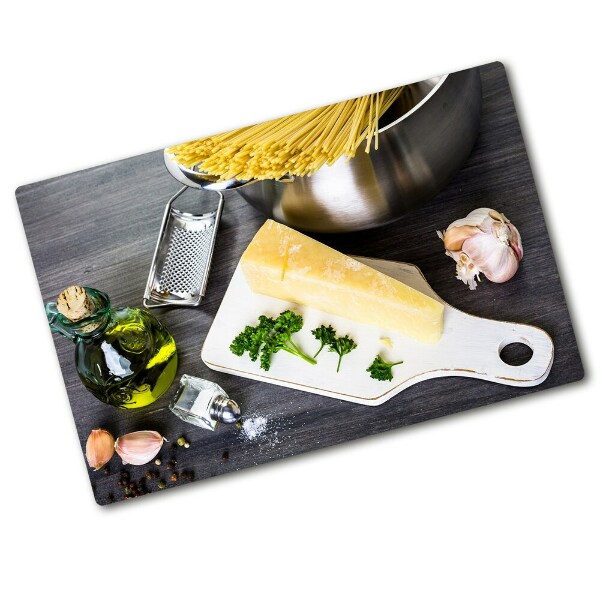 Chopping board Pasta with garlic