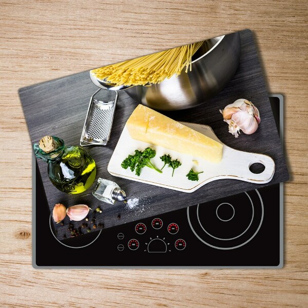 Chopping board Pasta with garlic