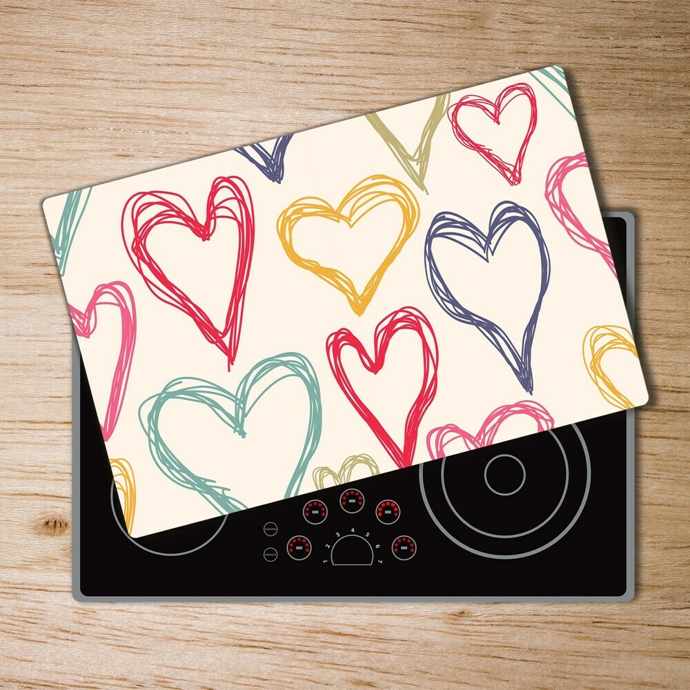 Chopping board Colorful hearts