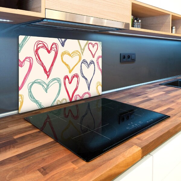 Chopping board Colorful hearts