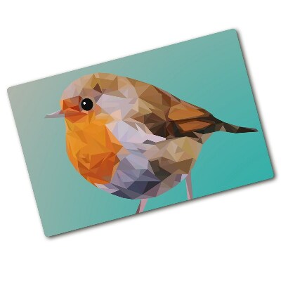 Glass chopping board Rudzik bird