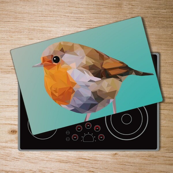 Glass chopping board Rudzik bird