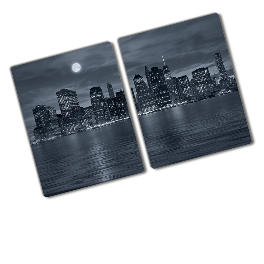 Chopping board glass New York at night architecture