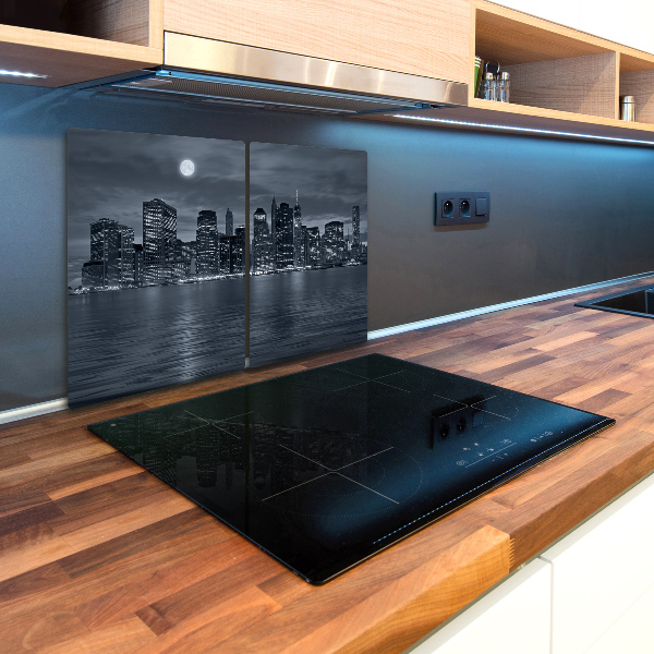 Chopping board glass New York at night architecture