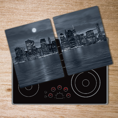 Chopping board glass New York at night architecture