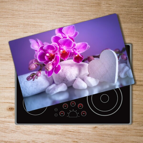 Chopping board Orchid and heart