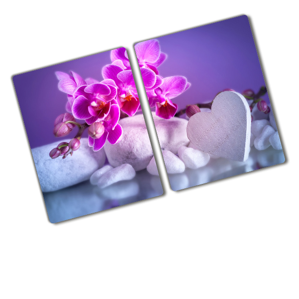 Chopping board Orchid and heart