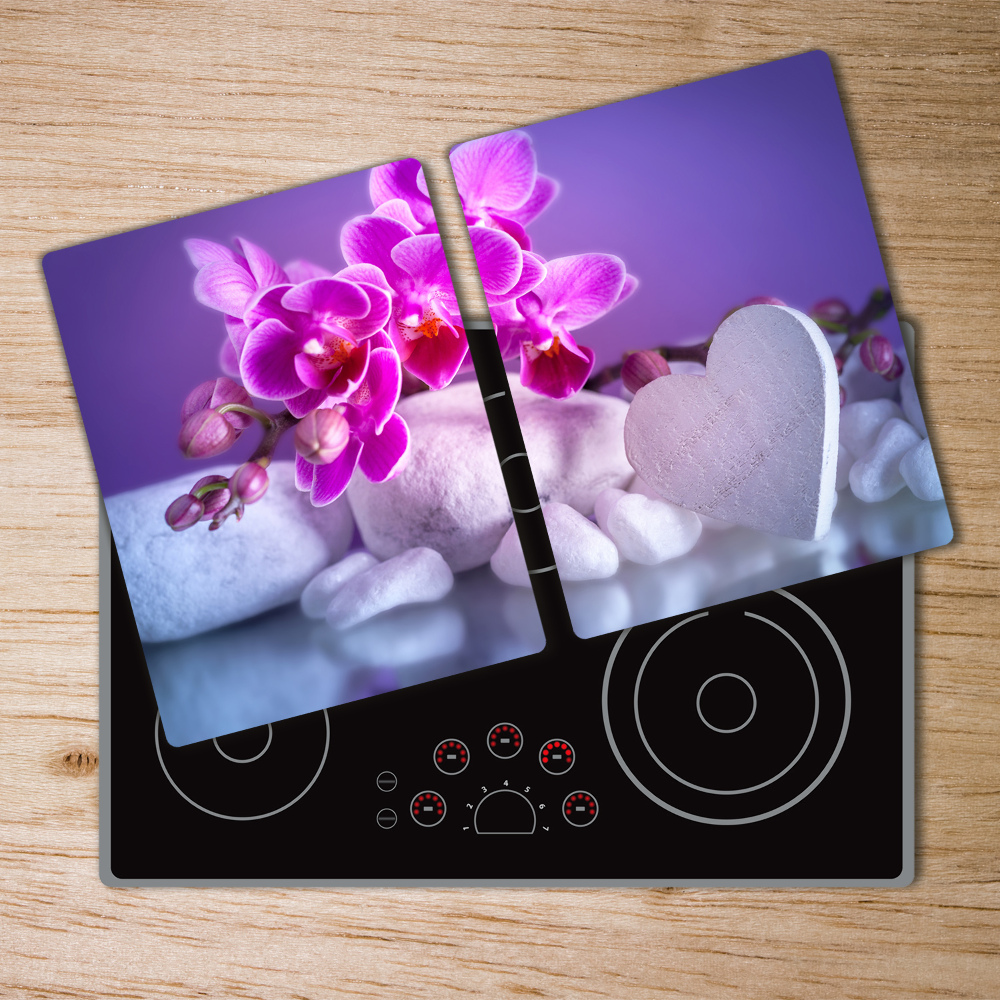 Chopping board Orchid and heart