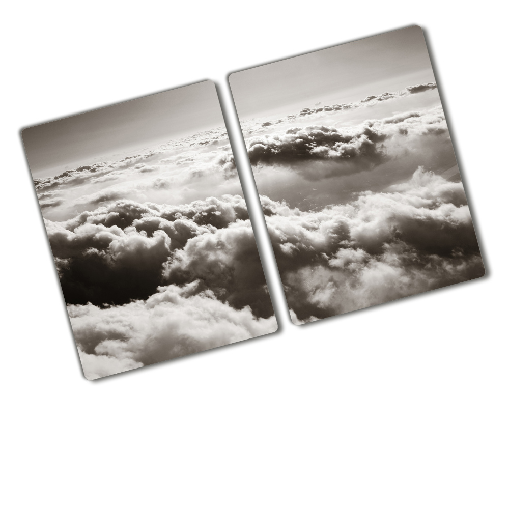 Chopping board glass Bird's flight clouds