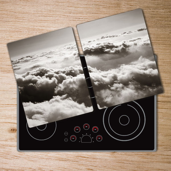 Chopping board glass Bird's flight clouds