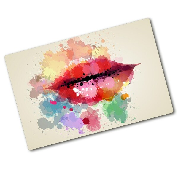 Chopping board Colorful lips