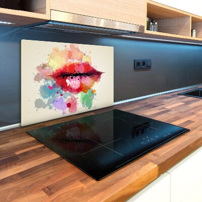 Chopping board Colorful lips