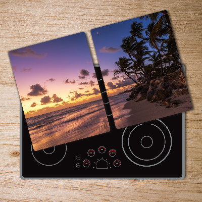 Chopping board glass West on the beach