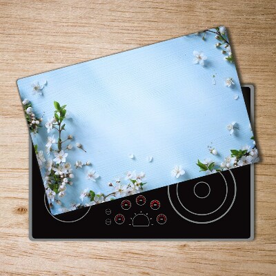 Cutting board Cherry background flowers