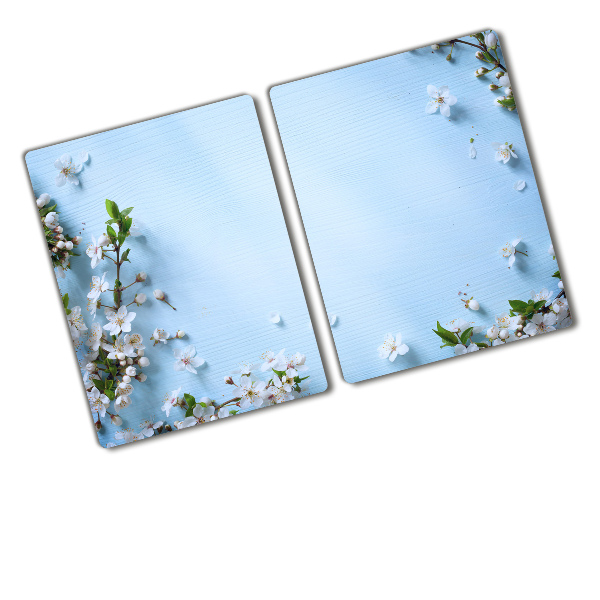 Cutting board Cherry background flowers