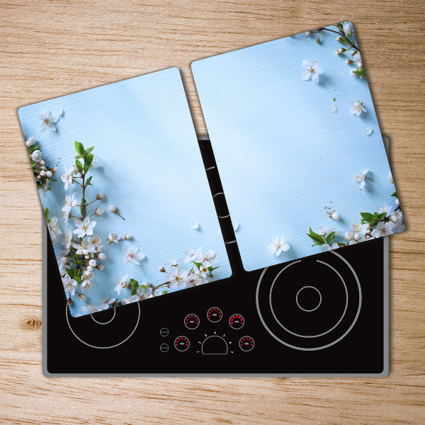 Cutting board Cherry background flowers