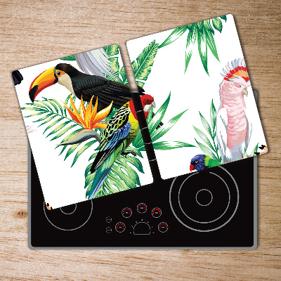 Chopping board Tropical birds