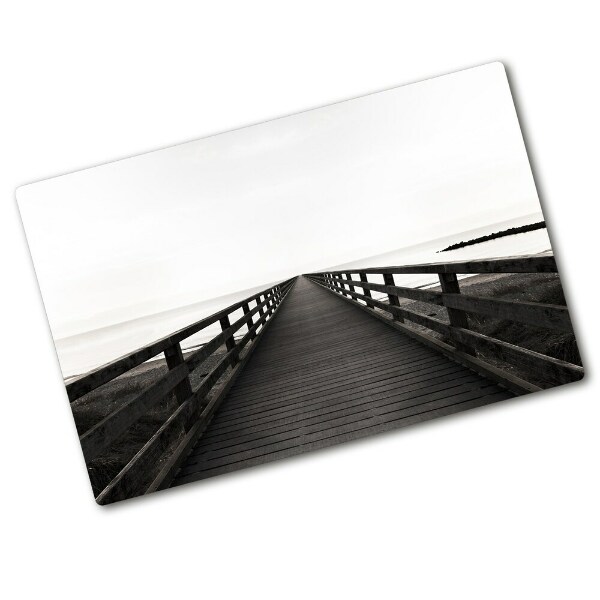 Chopping board glass Wooden pier architecture