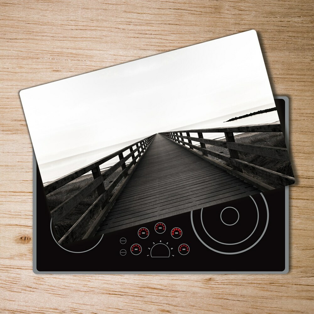 Chopping board glass Wooden pier architecture