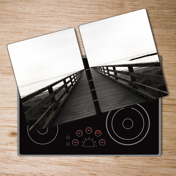 Chopping board glass Wooden pier architecture