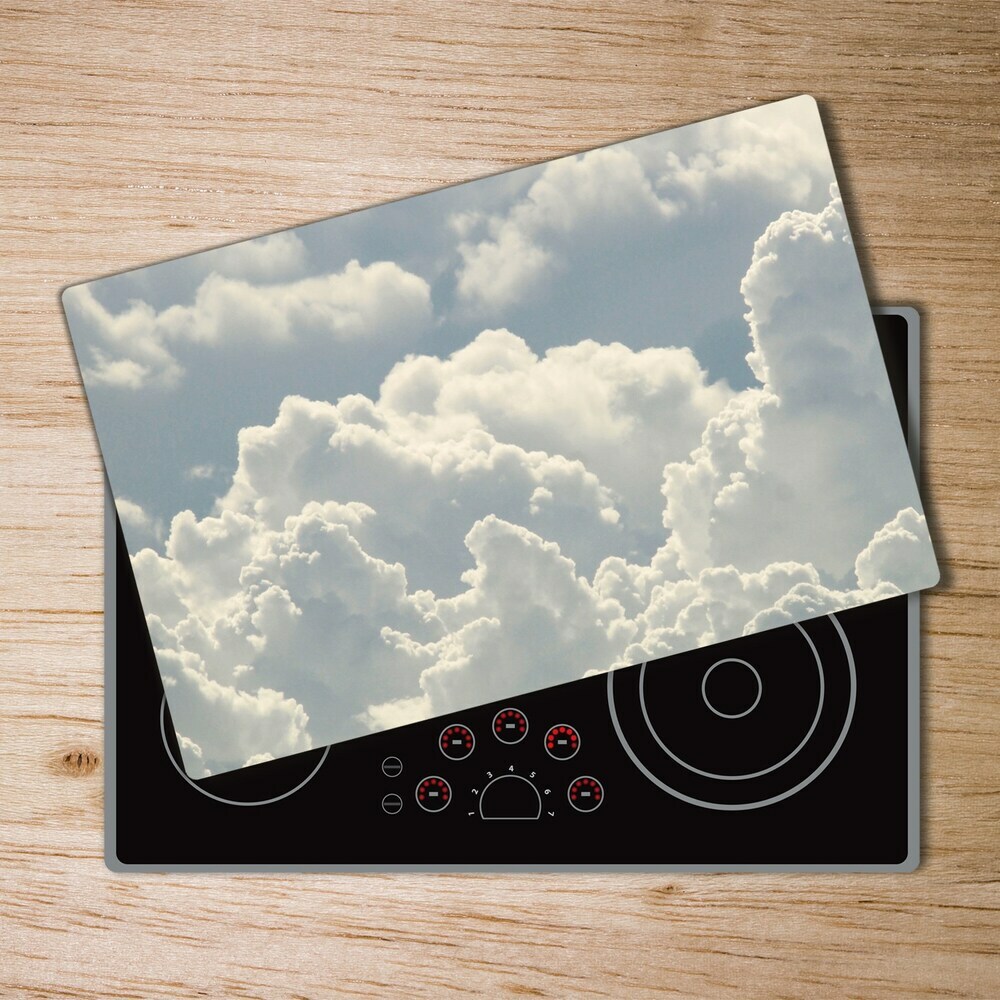 Chopping board glass Clouds