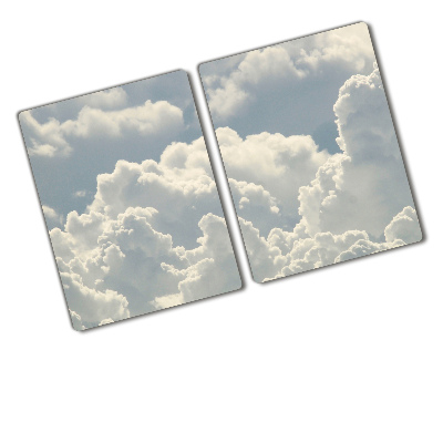 Chopping board glass Clouds