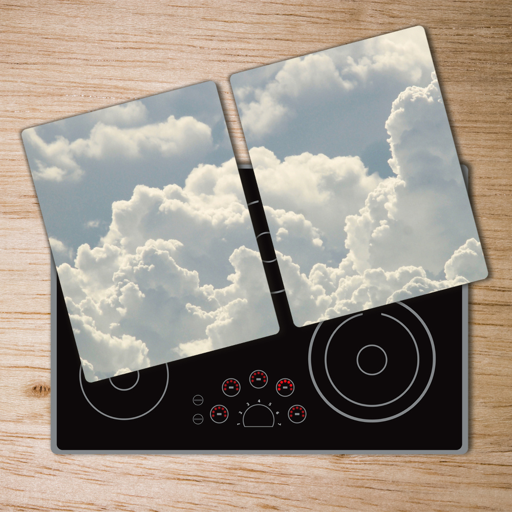 Chopping board glass Clouds