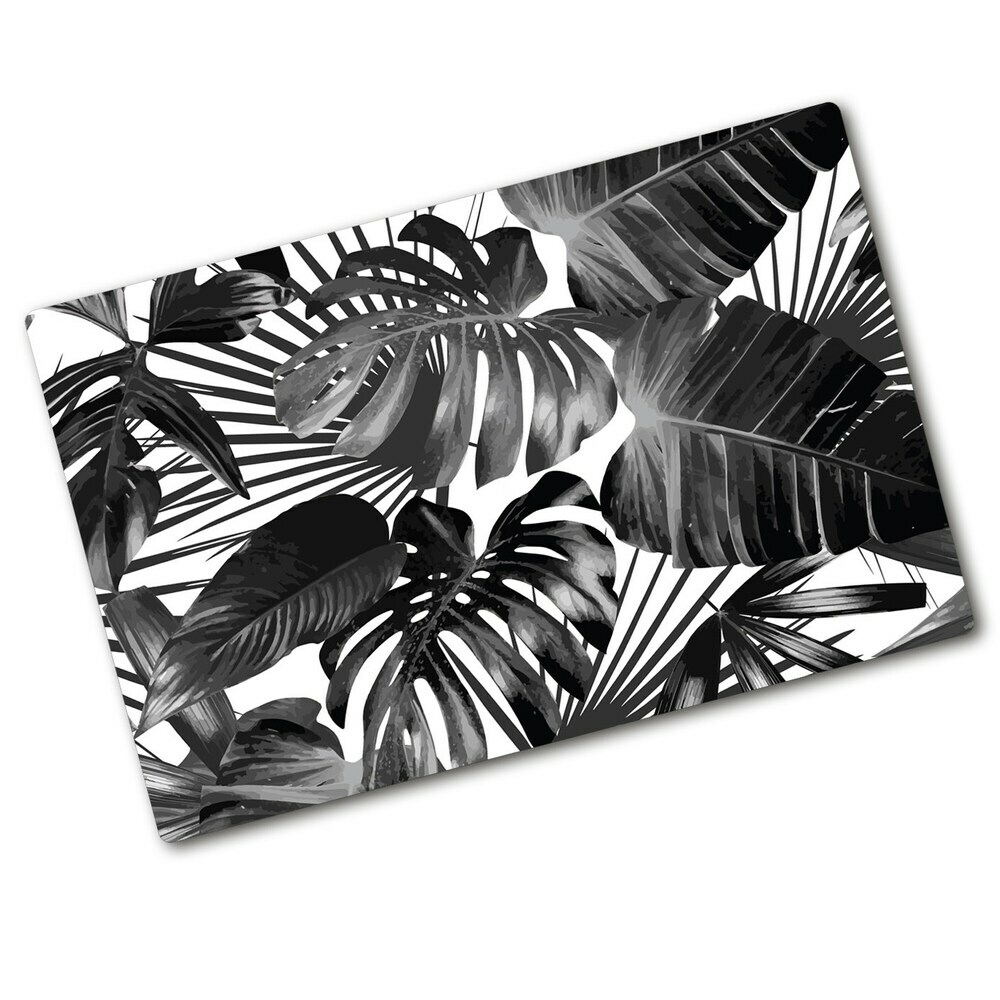 Chopping board glass Tropical leaves