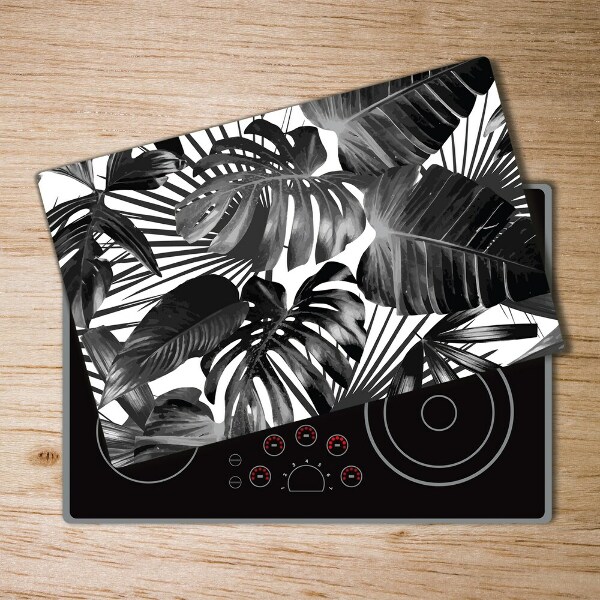 Chopping board glass Tropical leaves