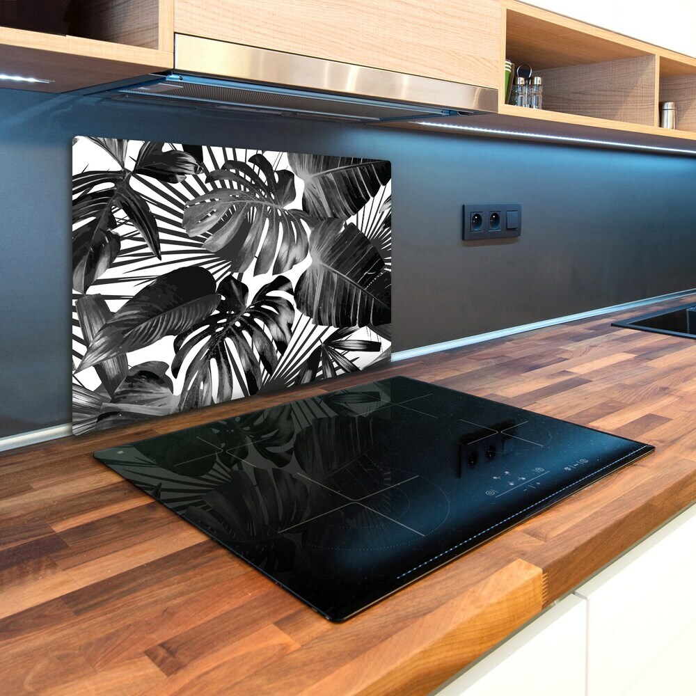 Chopping board glass Tropical leaves