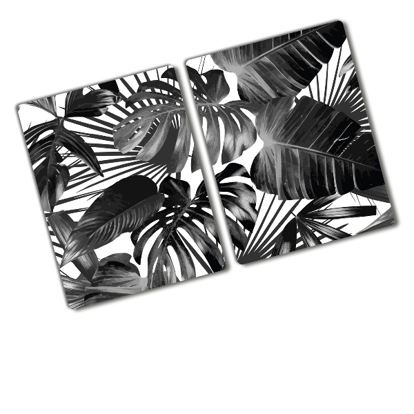 Chopping board glass Tropical leaves